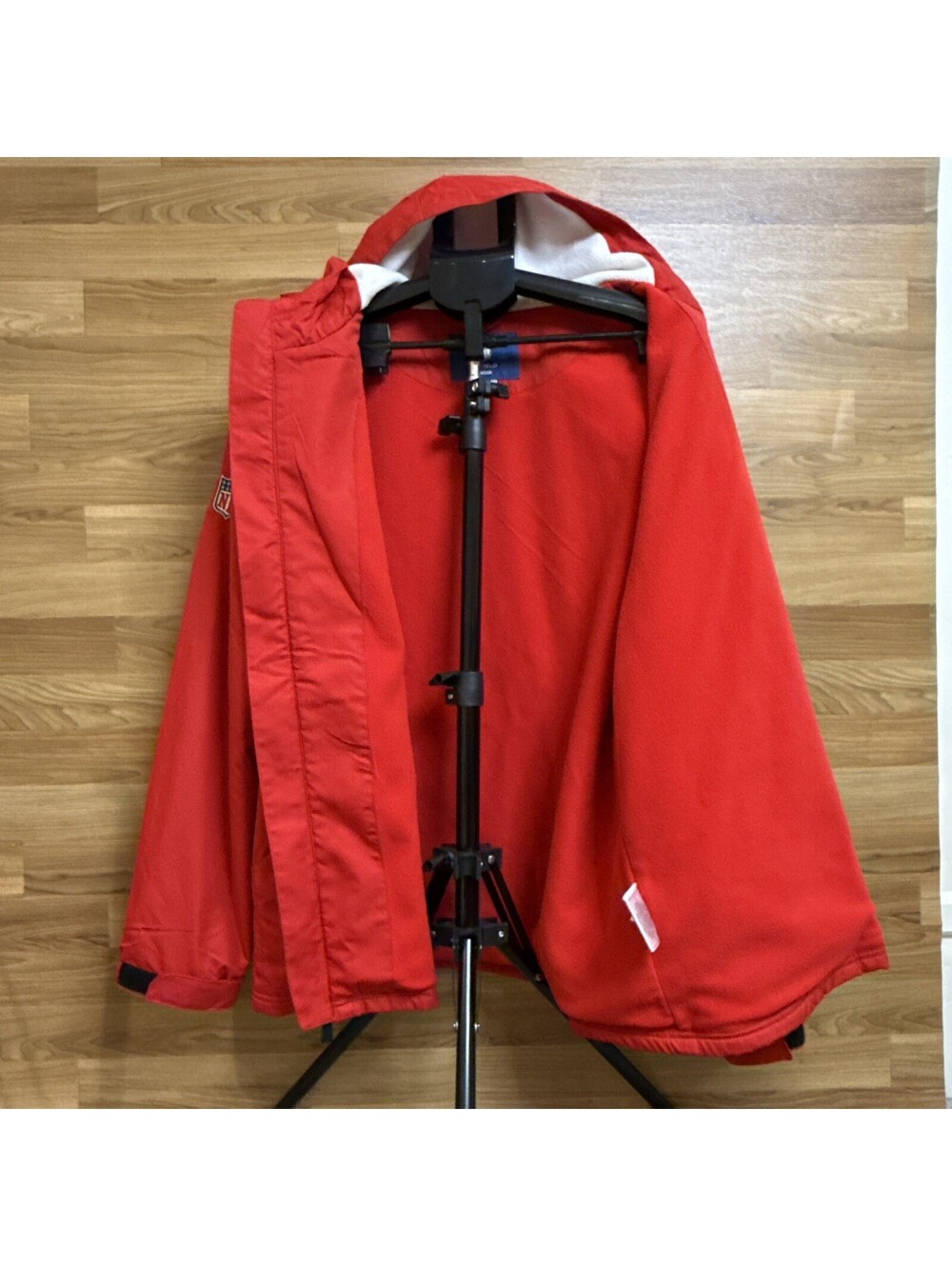 Kansas City Chiefs Reebok NFL On Field Fleece Lined Jacket Mens Large Red - Picture 9 of 9